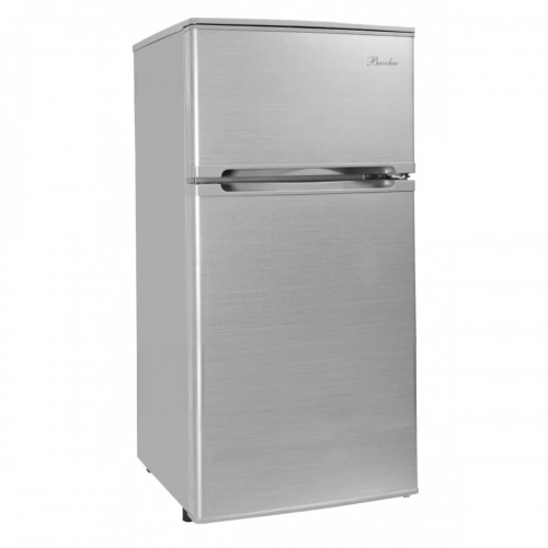 Bacchus BA128 122L Slim Inverter Eco Double Door Refrigerator (Silver Grey)