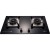 Hibachi HY-2628TG "Lotus Flame" Double Burner Built-in Gas Cooker
