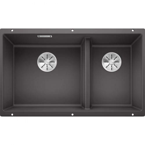 Blanco 523152 Subline 430/270-U SILGRANIT™ PuraDur™ Undermount Double Bowl Sink (Rock Grey)