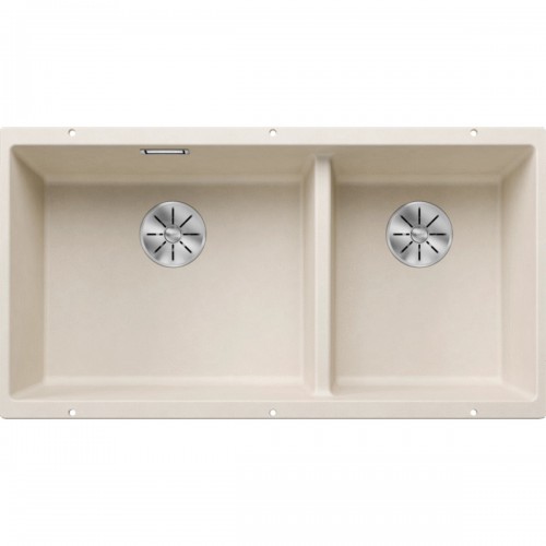 Blanco Subline 480/320-U(527168) SILGRANIT Undermount Double Bowl Kitchen Sink (Soft White)