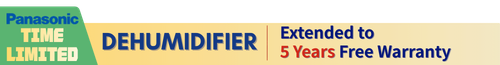 Panasonic抽濕機 延長至5年免費保修