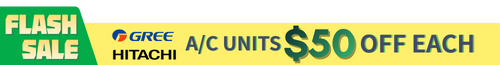 GREE&HITACHI冷氣機減50