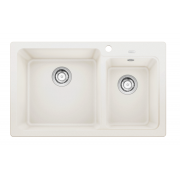 BLANCO NAYA 8(519649) 花崗岩合成雙槽鋅盤(白色)