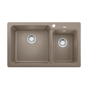 BLANCO NAYA 8(519652) 花崗岩合成雙槽鋅盤(巧克力色)