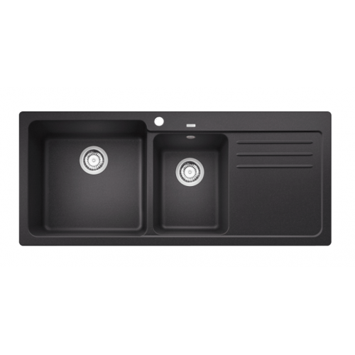 BLANCO NAYA 8 S(519654) 花崗岩合成雙槽鋅盤帶工作台(碳灰色)