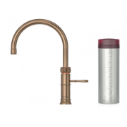 Quooker CFNRPTB Classic Fusion Round Tap + PRO3 Boiling Water Tank (Patinated brass)
