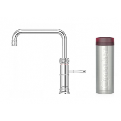 Quooker CFNSCHR Classic Fusion Square Tap + PRO3 Boiling Water Tank (Polished chrome)