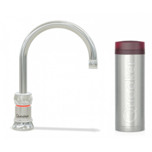 Quooker CNSRCHR Classic Nordic Single tap Round Tap + PRO3 Boiling Water Tank (Polished chrome)