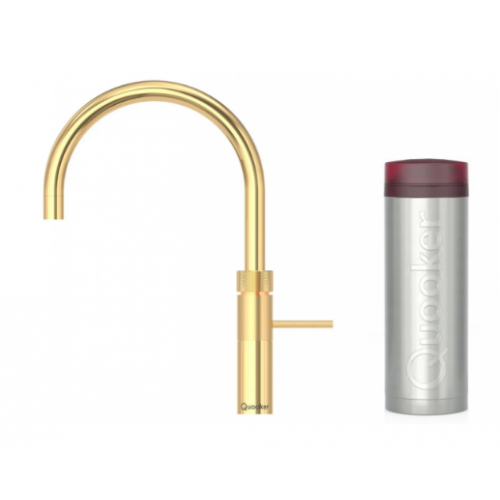 Quooker 3FRGLD Fusion Round Tap + PRO3 Boiling Water Tank (Gold)