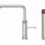 Quooker FNSSST Fusion Square 水龍頭 + PRO3 滾水水箱 (拉絲不鏽鋼)