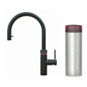 Quooker FXRBLK Flex Round Tap with Hose + PRO3 Boiling Water Tank (Black)
