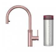 Quooker FXRRCO Flex Round Tap with Hose + PRO3 Boiling Water Tank (Rose copper)