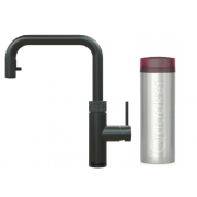 Quooker FXSBLK Flex Square Tap with Hose + PRO3 Boiling Water Tank (Black)