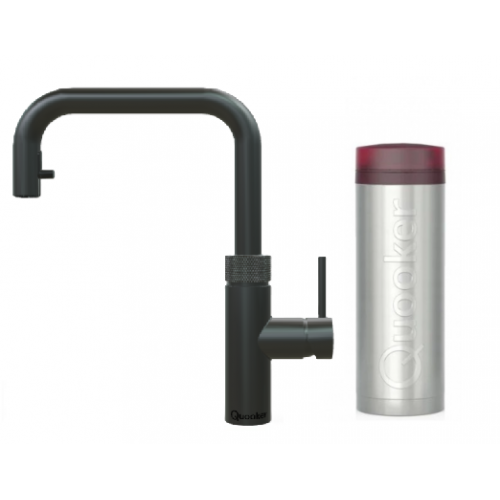 Quooker FXSBLK Flex Square 帶有軟管一體式水龍頭 + PRO3 滾水水箱 (霧面黑)