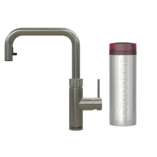 Quooker FXSGME Flex Square 帶有軟管一體式水龍頭 + PRO3 滾水水箱 (槍灰黑)
