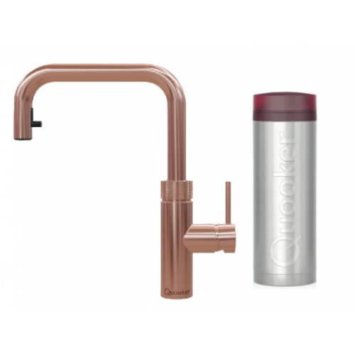 Quooker FXSRCO Flex Square 帶有軟管一體式水龍頭 + PRO3 滾水水箱 (玫瑰銅)