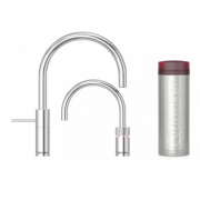 Quooker NSRCHR+NMRCHR Nordic Twintaps Round Tap + PRO3 Boiling Water Tank (Polished chrome)