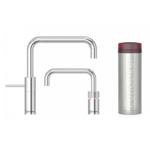 Quooker NSSCHR+NMSCHR Nordic Twintaps Square 水龍頭 + PRO3 滾水水箱 (拋光鍍鉻)