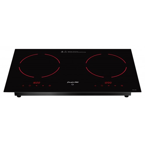 PACIFIC PPI-28L 2800W Built-in/Countertop Double Head Black Mirror Half-Bridge Induction Cooker