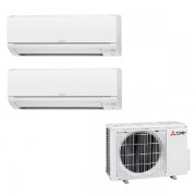 Mitsubishi Electric三菱電機 MXY-2H50VF2-PA+MSYGS09VF+MSYGS12VF變頻淨冷多聯式一拖二掛牆分體冷氣機 1匹+1.5匹