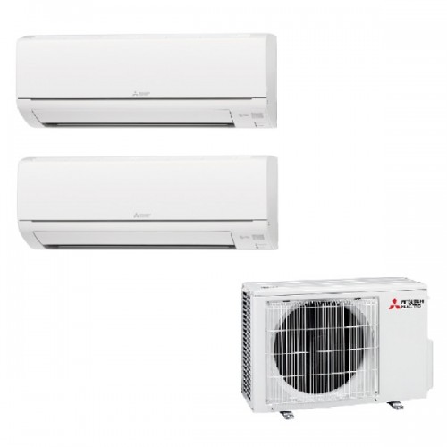 Mitsubishi Electric三菱電機 MXY-2H50VF2-PA+MSYGS09VF+MSYGS12VF變頻淨冷多聯式一拖二掛牆分體冷氣機 1匹+1.5匹