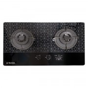 TAADA 多田牌 LW2611A-B LPG 5000W 75cm 嵌入式/座檯式 雙頭石油氣煮食爐 (黑色花紋玻璃面)