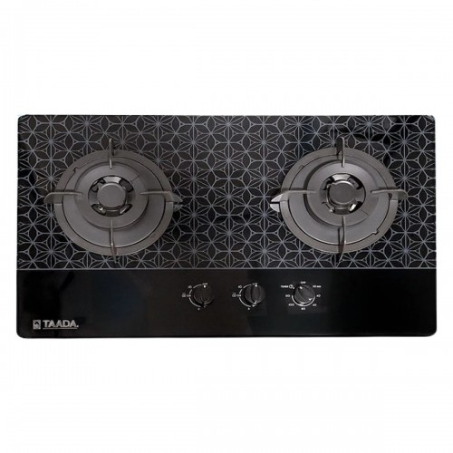 TAADA 多田牌 LW2611A-B LPG 5000W 75cm 嵌入式/座檯式 雙頭石油氣煮食爐 (黑色花紋玻璃面)