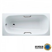 LAUFEN 瑞士 防滑隔音鋼板浴缸連扶手 白色 葡萄牙製造
