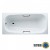 Switzerland Laufen Press Steel Bathtub with Anti-slip, Anti-noise Pad and Handle Holes White Made in Portugal