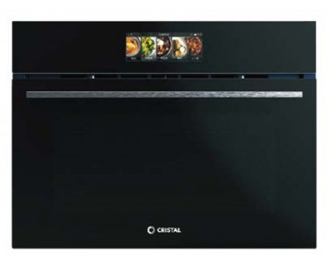 CRISTAL 尼斯 C-S68GXMB-1 45厘米 60公升 嵌入式蒸焗爐(彩色屏幕,雙水箱設計,上下獨立調溫)