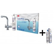 3M AP Easy Complete Water Filtration System with 3-in-1 J-Type Faucet (One-Machine, Two-Chip Bundle)