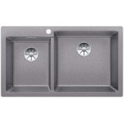 BLANCO PLEON 9(523059) 花崗岩合成雙槽鋅盤(鋁金屬色)