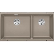 BLANCO SUBLINE 480/320-U(523591) 花崗岩合成雙槽鋅盤(巧克力色)