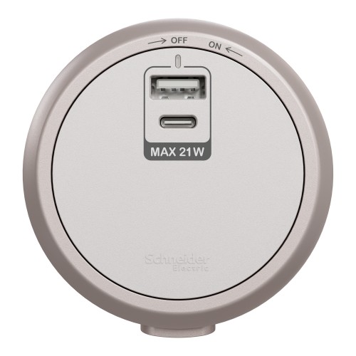 Schneider Electric 施耐德 Easy series A3J210UAC_LB Type A+C USB 模組 (21W, 星辰啡)