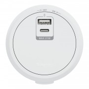 Schneider Electric 施耐德 Easy series A3J210UAC_WE Type A+C USB 模組 (21W, 月影白)