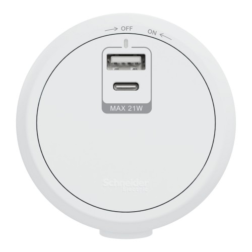 Schneider Electric Easy series A3J21426_WE 13A Socket Module (Moonshadow White)