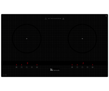 GARWOODS EC-2976(BLACK) 73CM 3600W 2-zones Induction Cooker Hob