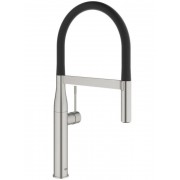 GROHE 德國 Essence 30294DC 廚盆龍頭 連矽膠出水管 (黑色喉管) 不鏽鋼
