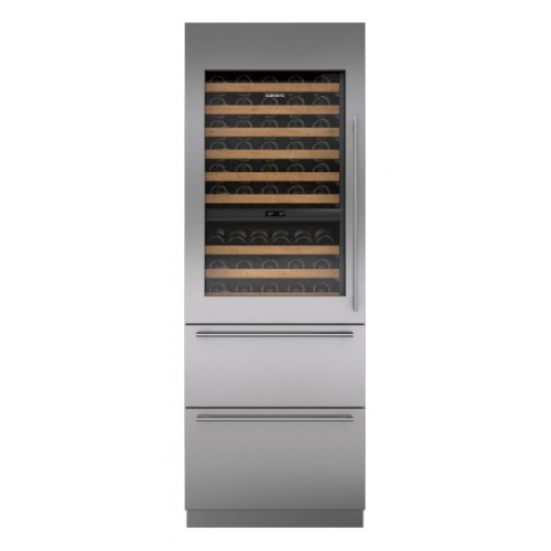 Sub-Zero ICBDET3050WR Built-in Multi-Temperature Wine Cooler with Refrigerator Drawer(86 Bottle)