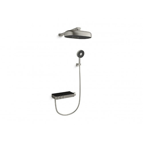 Kohler K-26330T-9-BN ANTHEM Dual Port Wall Mounted Thermostatic Dual Shower Faucet (Roman Silver)