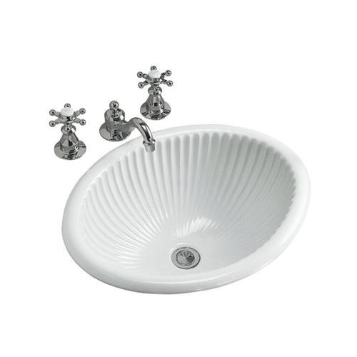 KOHLER 美國 Linia K-2217-0 橢圓形檯上面盆 485x380mm 白色