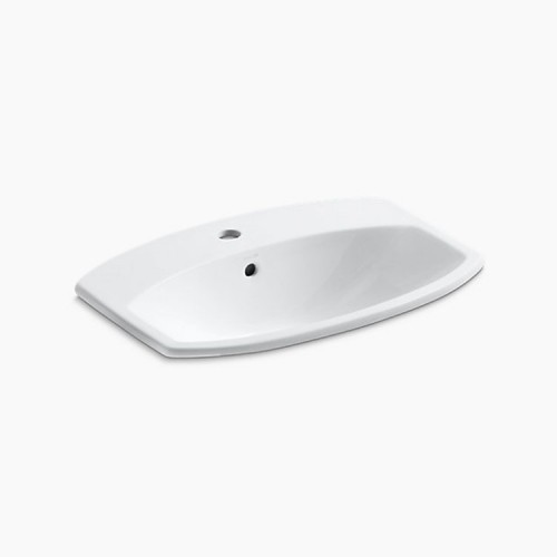 KOHLER 美國 Cimarron K-2351T-1 單孔檯面面盆 584x462mm 白色