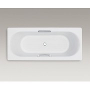 KOHLER 美國 Volute K-99210T-GR 嵌入式生鐵浴缸連扶手及去水 1800x800x430mm 白色