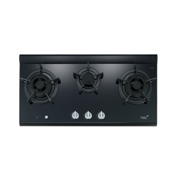 TGC MEGA-i3 Black Built-in 3-Burner Town Gas Hob