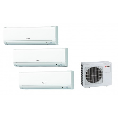 MITSUBISHI 1HP+1HP+1HP Indoor Unit+ 3HP Outdoor Unit Power Multi (Multi-Split Air Conditioner)