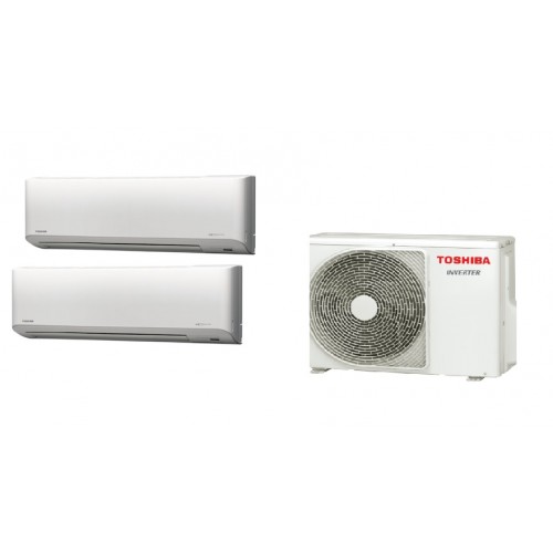 TOSHIBA RAS-M13N4KCV+RAS-M10N4KCV+2M18J2ACVHK 1.5+1HP Inverter Multi Split Type AC Cooling only 