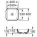 Roca RC-3.27654-WT Countertop Basin 400 x 400 x 150mm