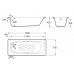 Spain ROCA Continental 212933 Cast-Iron Bathtub with Grip 1500mmx700mm White Made in Europe
