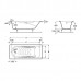 Spain ROCA Malibu 230970 Cast Iron W/Grips Bath 1700x750mm White Made in Europe