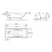 Spain ROCA Malibu 231070 Cast-Iron Bathtub with Grip 1600mmx750mm White Made in Europe